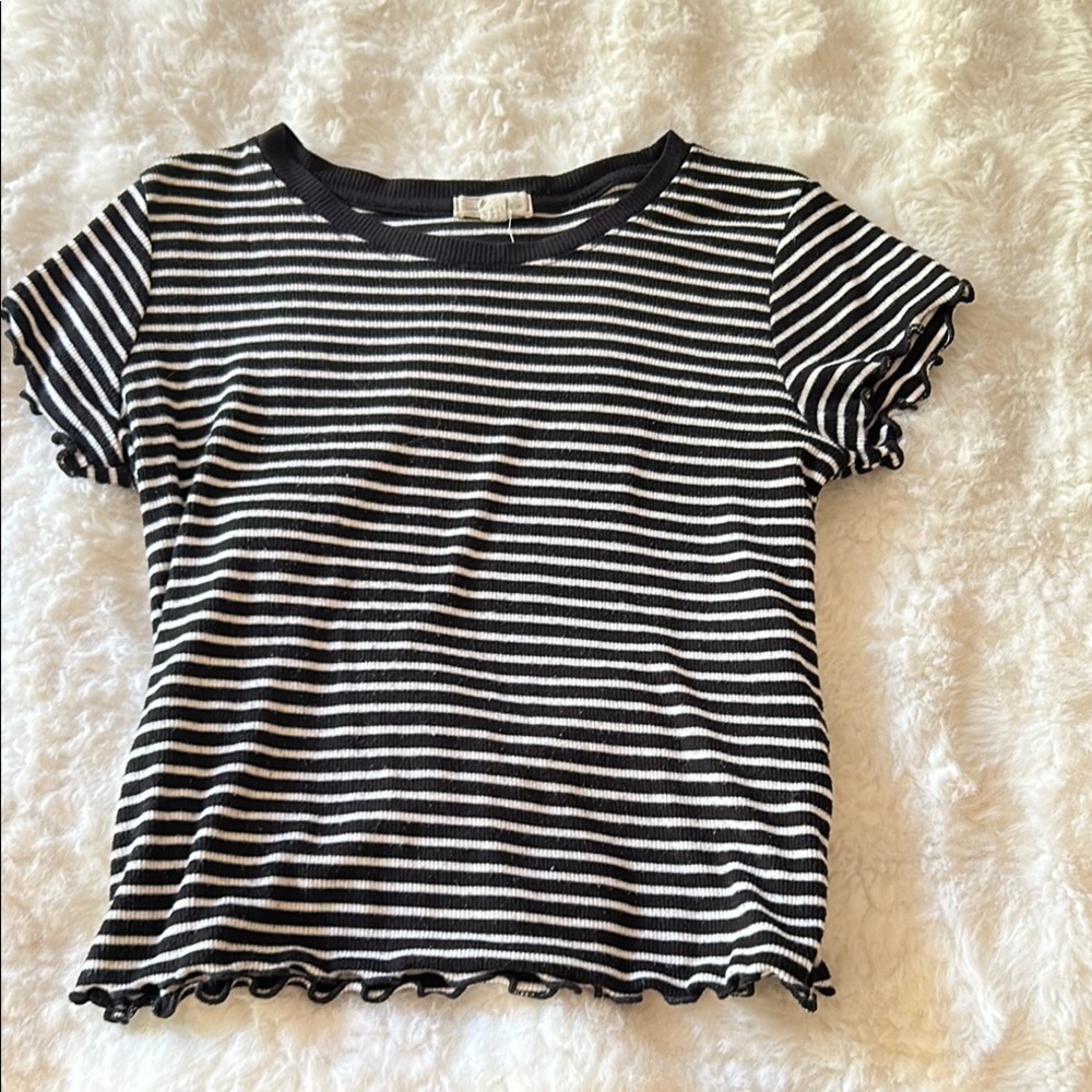 Striped Black and White Kids Shirt